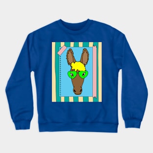 Party Retro Ass With Sunglasses Crewneck Sweatshirt